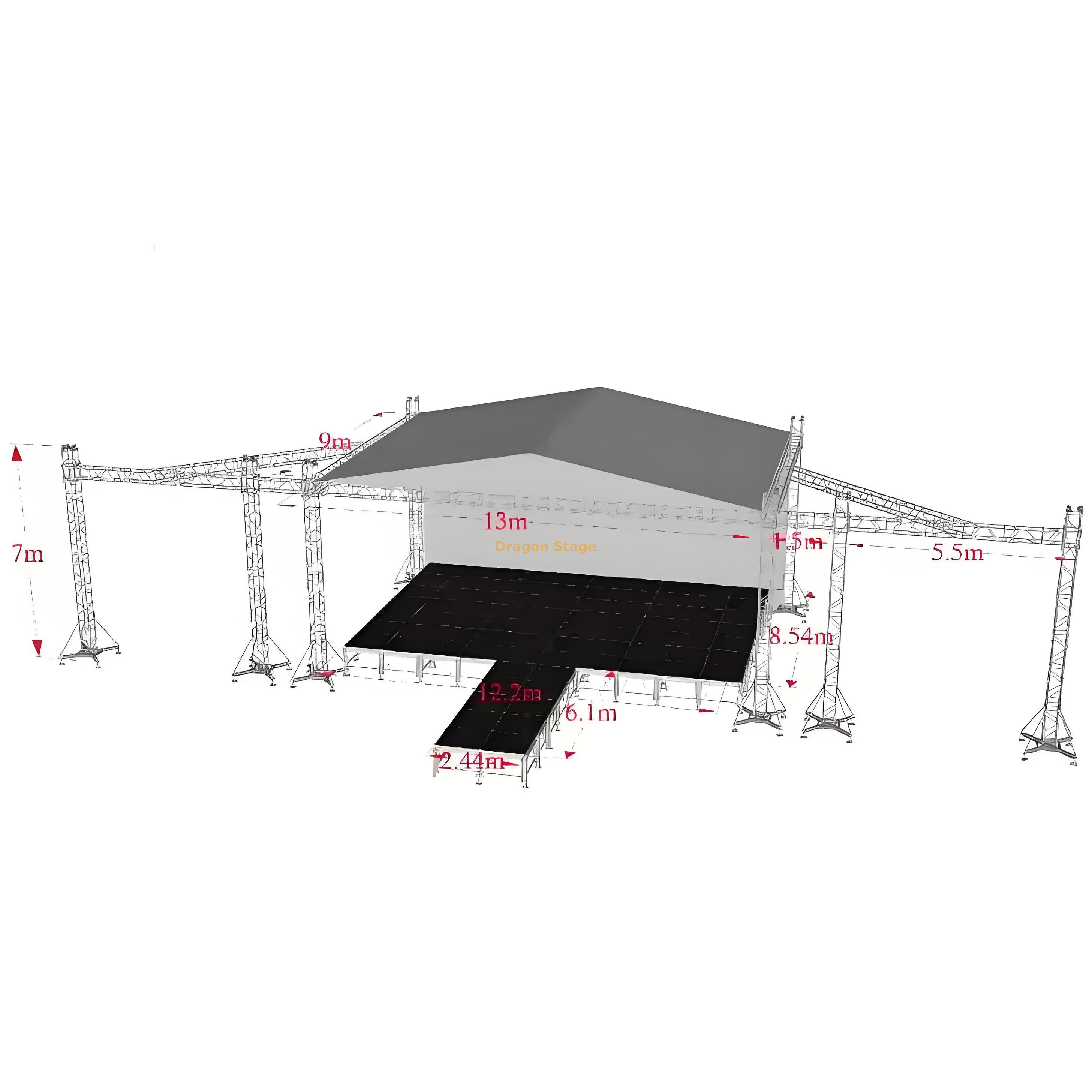 Roof Stage Truss 13x9x7m Сценевая ферма на крыше 13x9x7m