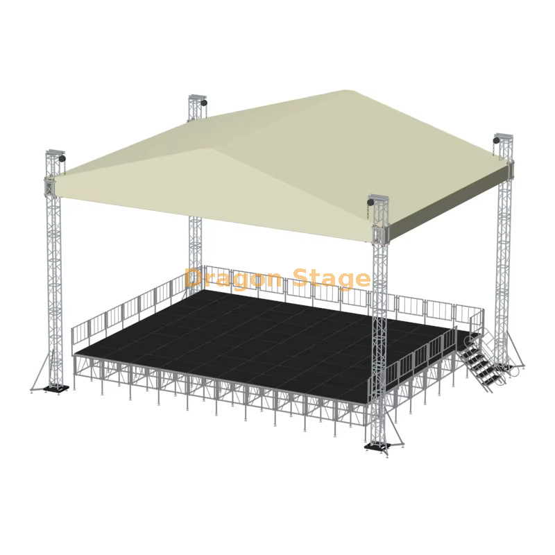 Outdoor Concert Silver Lighting Event Truss 12x9x6m Наружная ферма 12x9x6m для серебряного освещения концертов