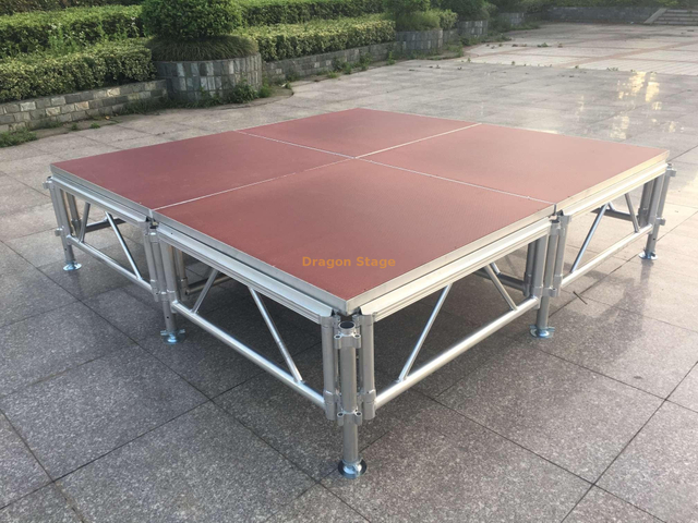 Небольшая открытая алюминиевая портативная церковная сцена для продажи 8x8 футов 0,6-1 м.