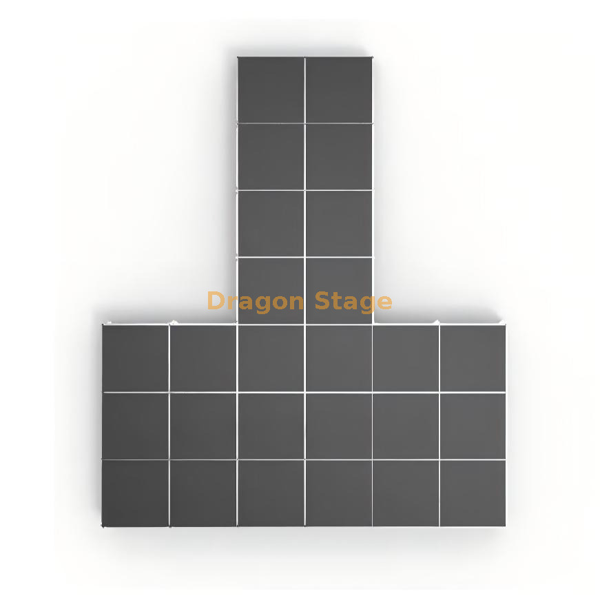 7.32m x 3.66m T-Shape Portable Stage Kit Портативный сценический комплект Т-образной формы 7,32 x 3,66 м
