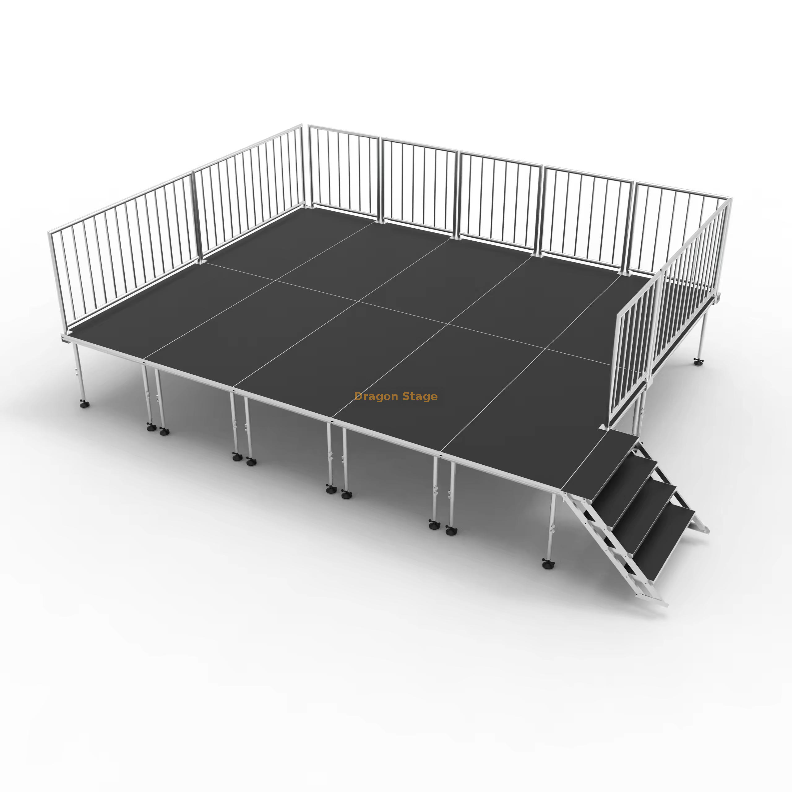 6.1x4.88m Quick Locking Modular Stage Platform Kit (1) Комплект модульной сценической платформы 6,1x4,88 м (1)