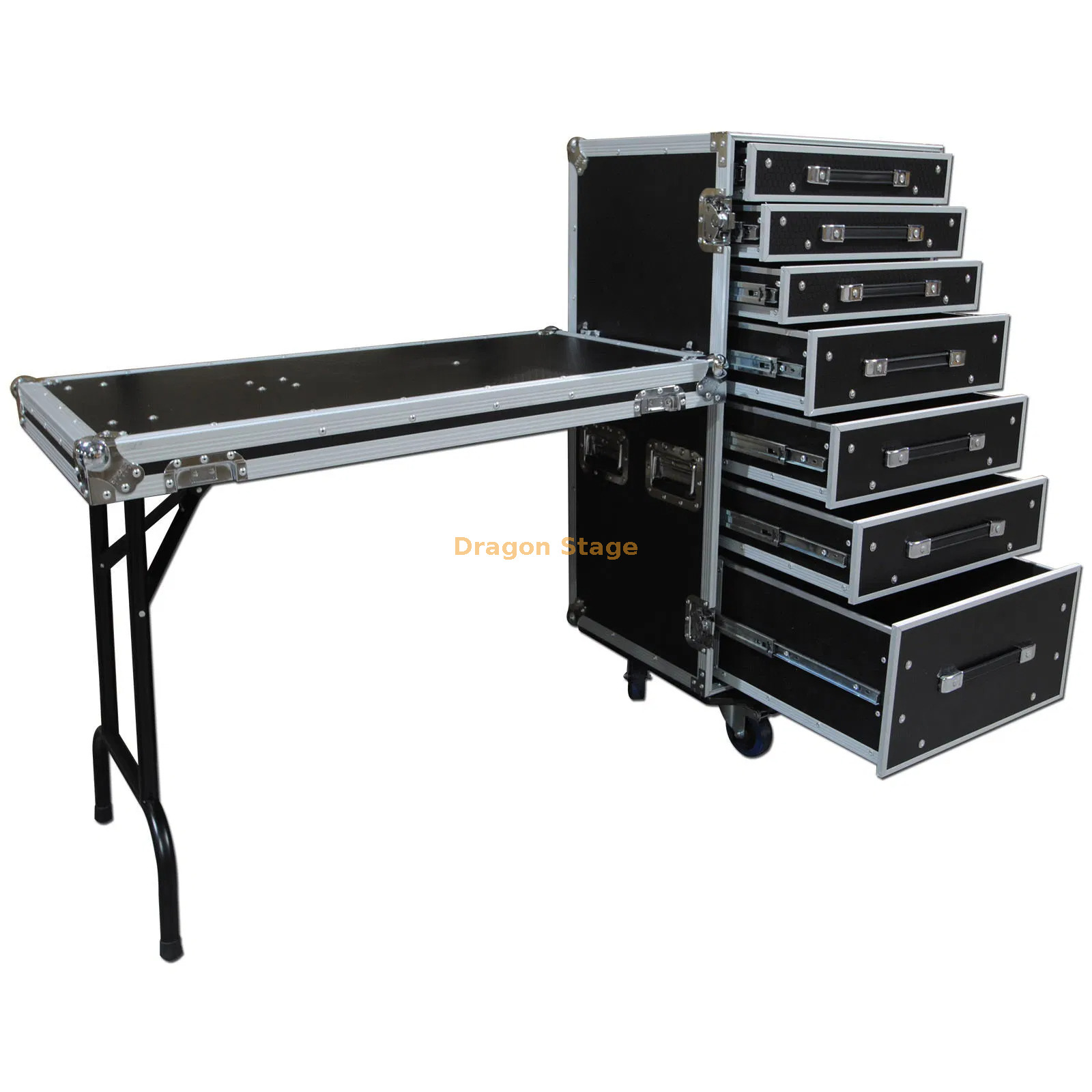 20U flight case with 7 drawers Выдвижной шкаф 20U с 7 ящиками