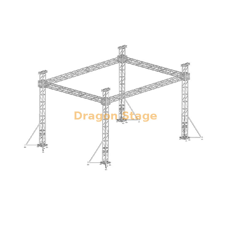 Aluminum Alloy LED Screen Spigot Truss System 8x8x6m for Outdoor Concert Светодиодный экран алюминиевого сплава