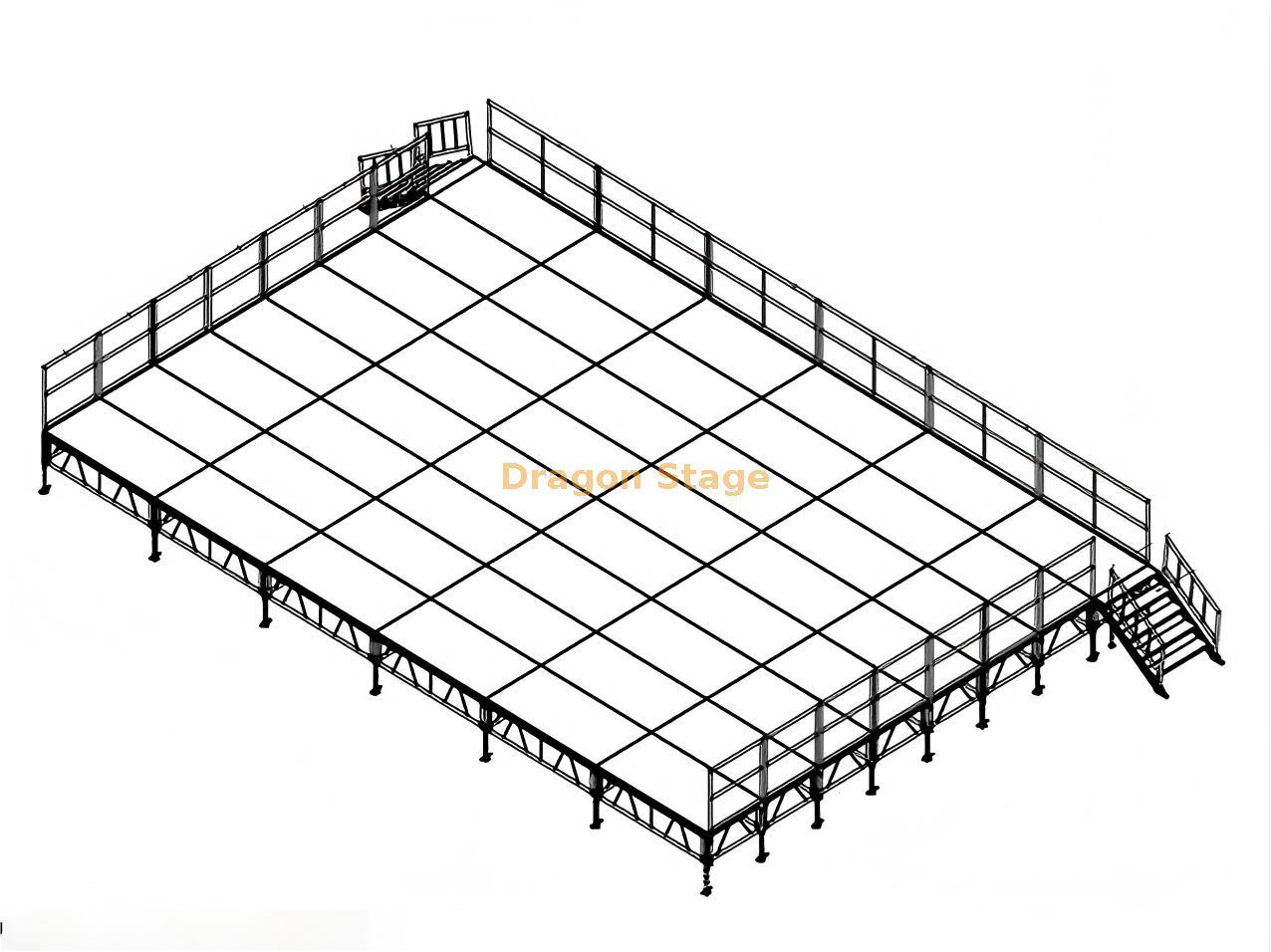 Concert Stage Platform Aluminum Mobile Portable Stage for Outdoor Events 12x8m Концертная платформа, алюминиевая мобильная портативная сцена для мероприятий на открытом воздухе 12x8 м