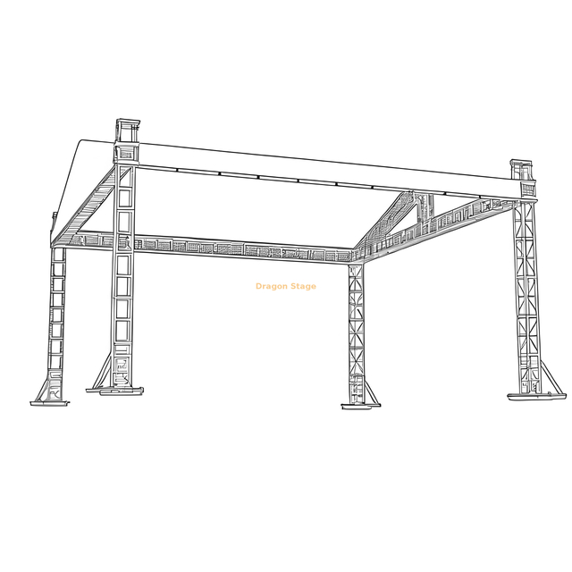 Алюминиевое событие с наклонной фермой на крыше фермы 18x8x3m