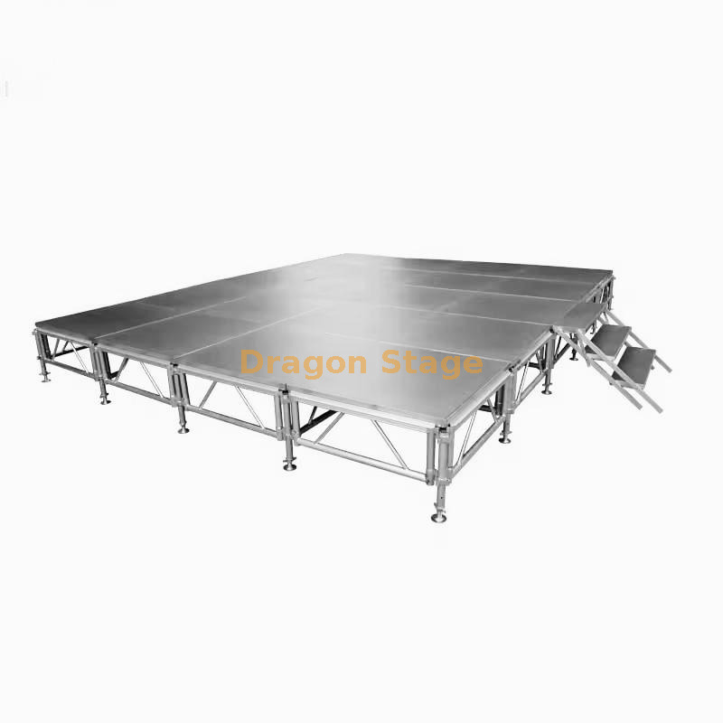 1.22x1.22m Aluminum Alloy Portable Outdoor Performance Stage for Sale 6.1x4 (2) Переносная уличная сцена из алюминиевого сплава 1,22x1,22 м на продажу 6,1x4 (2)
