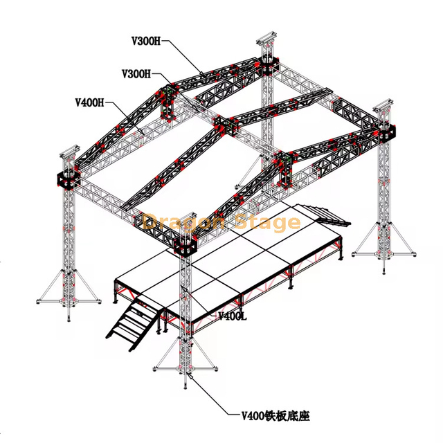 Пользовательский наружный навес, кровельный винт, 9x5x6m