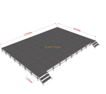 Алюминиевая портативная платформа 12.2x8.54m этапа ферменной конструкции освещения DJ