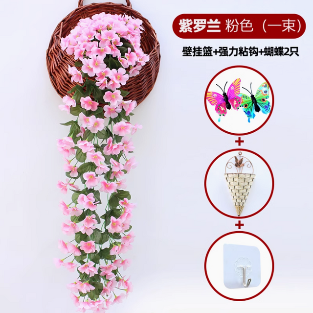 Смоделированная фиолетовая стена висящая орхидея крупная вышива