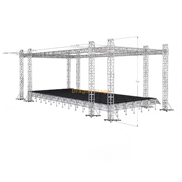 Профессиональная алюминиевая ферменная система для мероприятий на открытом воздухе 12x8x7m
