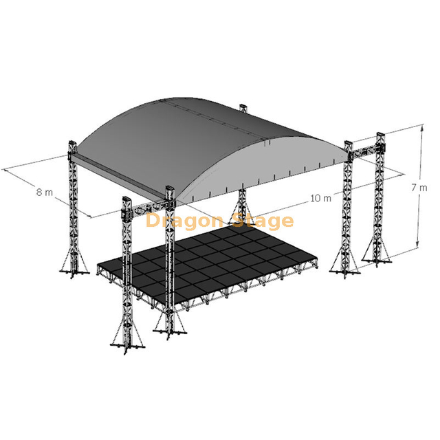Кривая концерта Кривая крыша ферма 10x8x7m