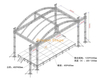 Arch Stage Roof Fence System 15x8x9m