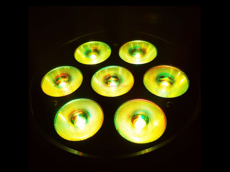 RGBW PAR Light Mini Sun-7 Маленький, мощный, эффективный, полноцветный компактный объемный водонепроницаемый