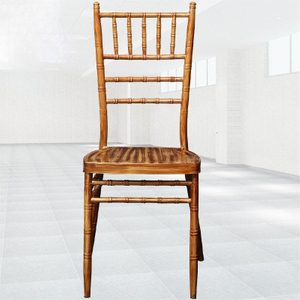 Металлический имитация деревянного бамбукового сустава, поднятие свадебного кресла, 7-барной бамбуковый стул бамбука, столовая в отеле, ресторан ресторана