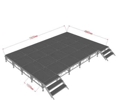 Алюминий 4x4ft сцены стадии постановки настройки платформы складной платформы 7.32x4,88M
