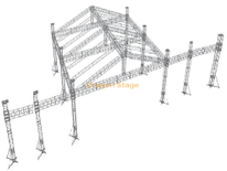 Концертный серебряный стенд Ферма для мероприятий 12х12х9м с 4 створками