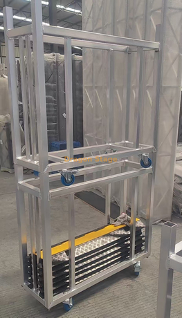 Алюминиевая выполненная на заказ тележка пандуса кабеля/алюминиевая промышленная тележка погрузочно-разгрузочных работ