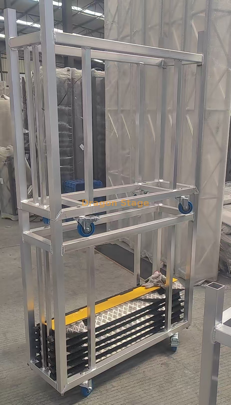 Алюминиевая выполненная на заказ тележка пандуса кабеля/алюминиевая промышленная тележка погрузочно-разгрузочных работ