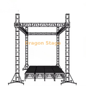 Профессиональная концертная сцена из алюминиевого сплава 8x7x8 м с такелажем ферменной конструкции крыши