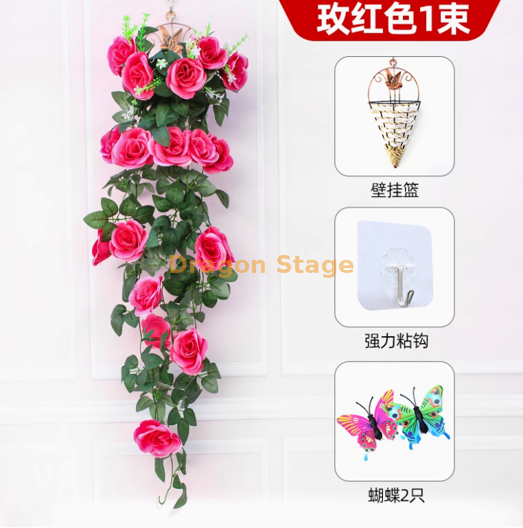 驼色 1 玫瑰送篮粘钩