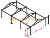 Ферменная система крыши для мероприятий на Ближнем Востоке 16x30x8 м