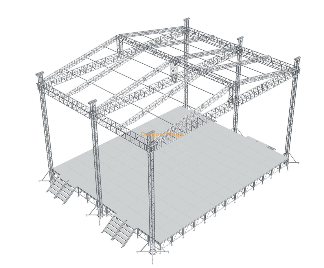 20x20x12M Стадия фермы алюминий для событий с крышей