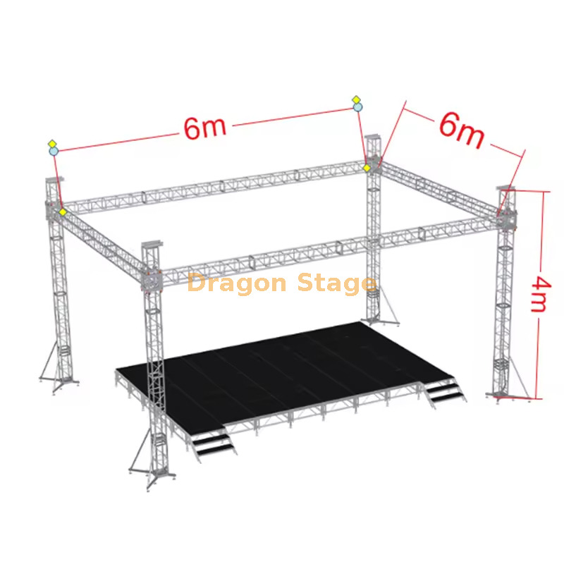 Концертный алюминиевый звук фермы 6x6x4m