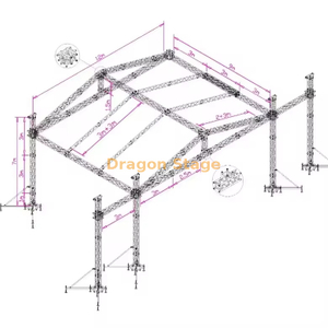 Концертный динамик крыша фермы 12x9x7m