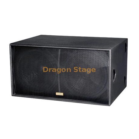 Subwoofer с питанием на открытом воздухе двойной 18 -дюймовый сабвуфер для ночных клубов и живых выступлений