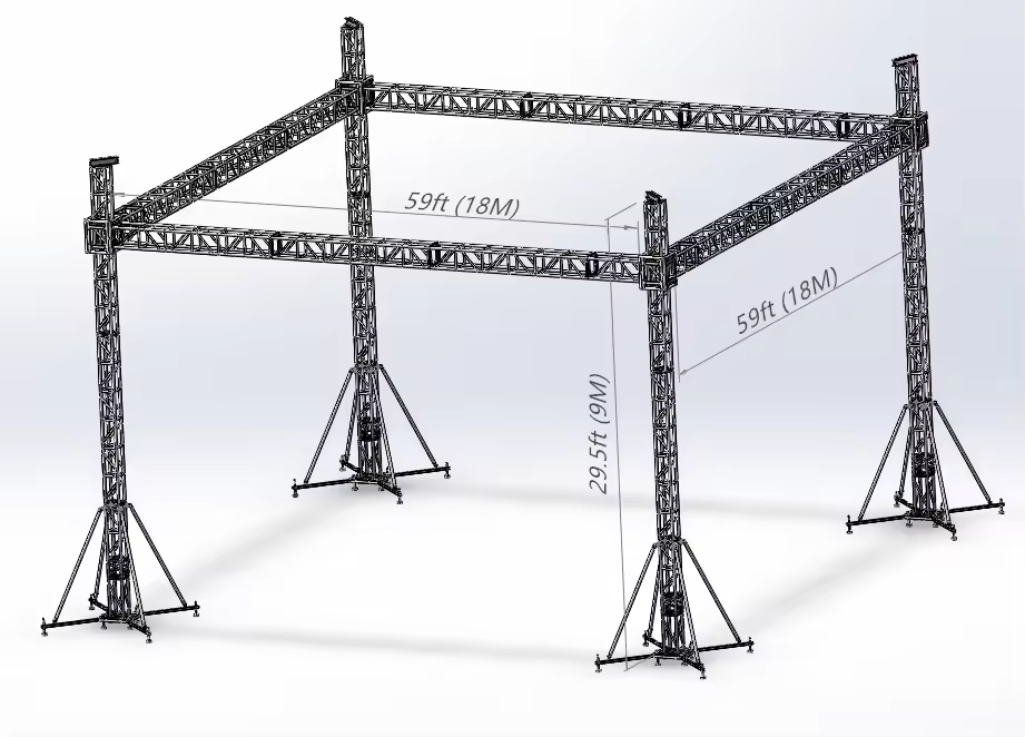 Свадебное открытое алюминиевое мероприятие Система фермы 18x18x9m