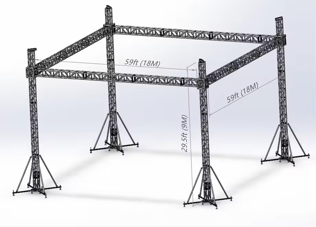 Свадебное открытое алюминиевое мероприятие Система фермы 18x18x9m