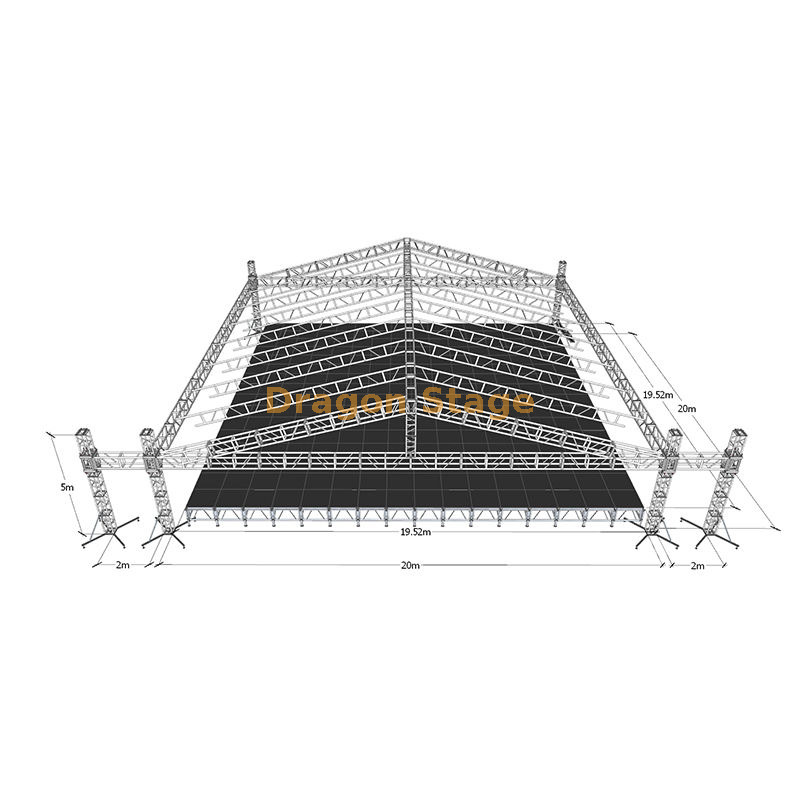 Алюминиевая концертная стадия фермы 20x20x5m (2)