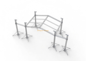 Кровельная система сцены 9x6x7 м с крыльями для громкоговорителей