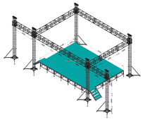9x7x6m Профессиональная ферма для освещения дискотек и мероприятий в помещении
