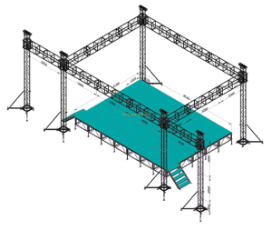 9x7x6m Профессиональная ферма для освещения дискотек и мероприятий в помещении