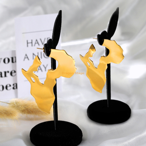 Африканские крупные негабаритные ювелирные украшения из нержавеющей стали на заказ золотоизвестны 110 мм серьги в Африке