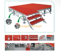 Наружная алюминиевая портативная сцена для мероприятий 18x10 м с 2 лестницами