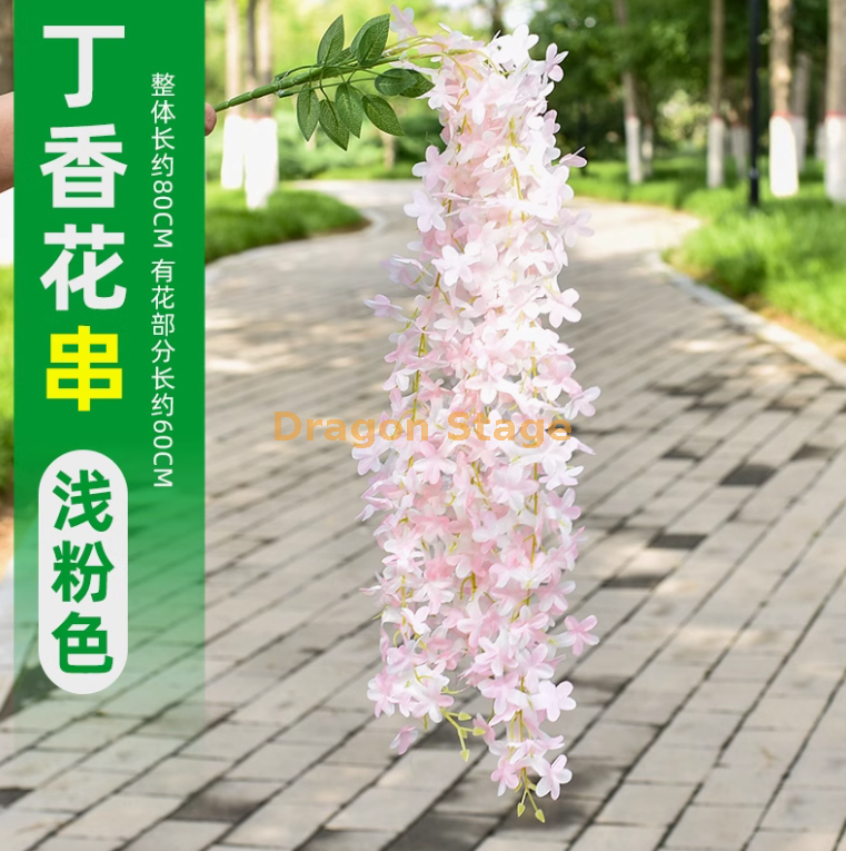 浅棕色 新款 4 杈丁香花-1 枝
