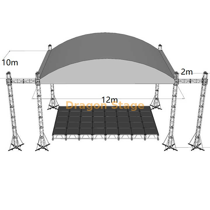 Все погода изогнутая ферма на открытом воздухе 12x10x6m