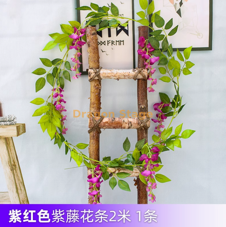 绿色紫藤花 1 条紫红色 紫红紫藤花