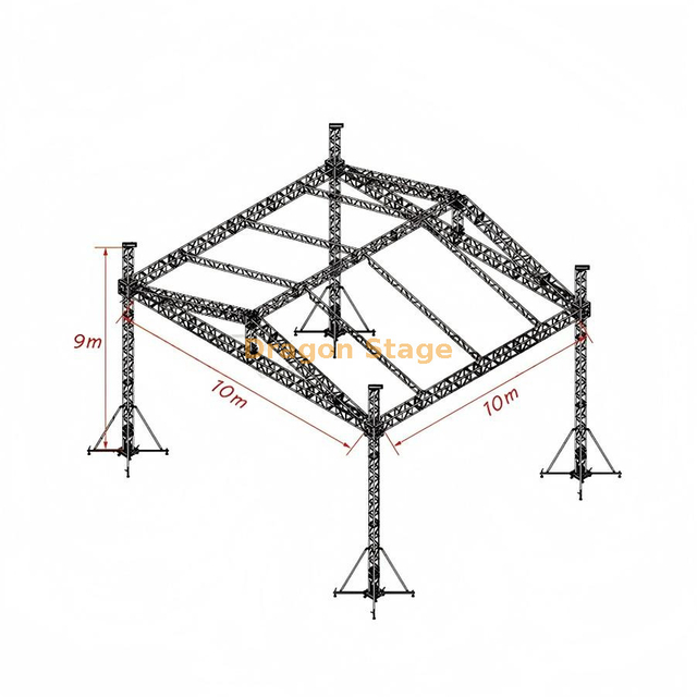 Популярные концертные осветительные алюминиевые фермы System 10x10x9m
