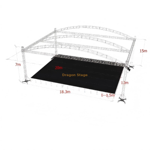 Алюминиевая изогнутая на сцене крыши фермы 20x15x7m