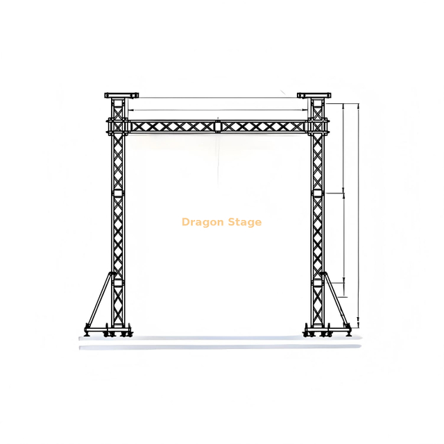 Профессиональная алюминиевая ферма стойки ворот 10x6m для поддержки светодиодного экрана