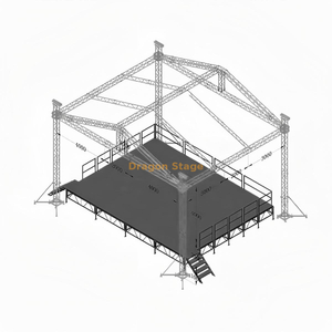 Профессиональная алюминиевая треугольная ферменная система крыши 10x8x7m