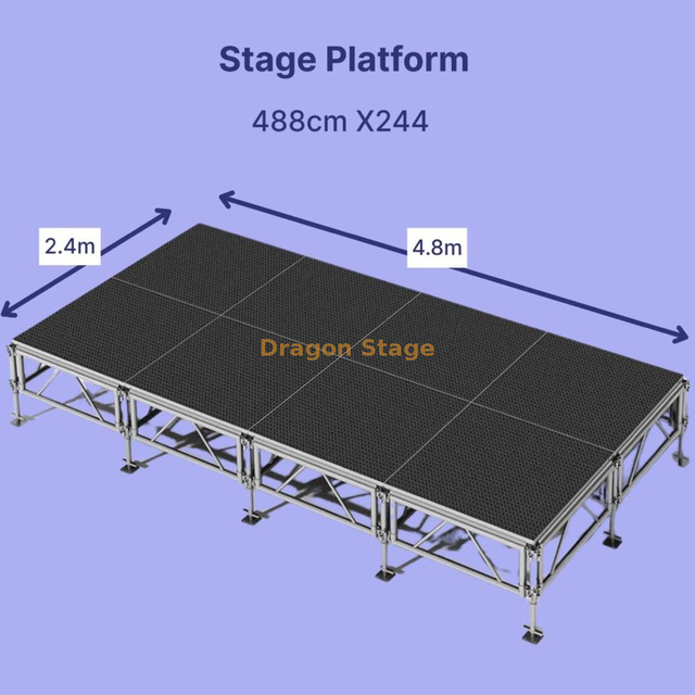 Слюдная концертная стадия алюминиевого сплава 8'x16 '(4,88x2,44M)