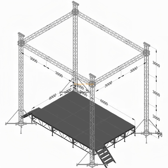 Профессиональная алюминиевая ферменная система для свадеб и мероприятий 8x6x9 м