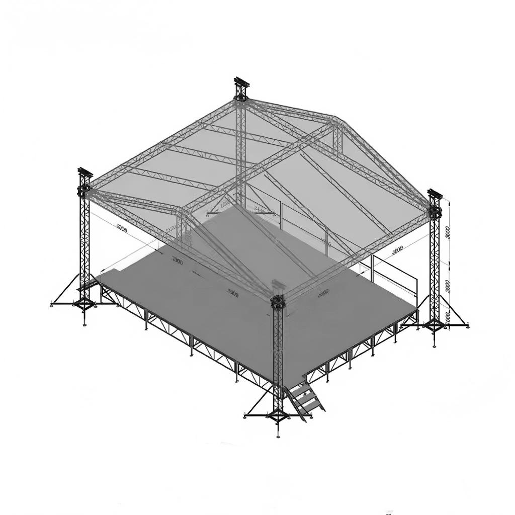 Алюминиевая сцена на крыше концерта на открытом воздухе 10x8x6m