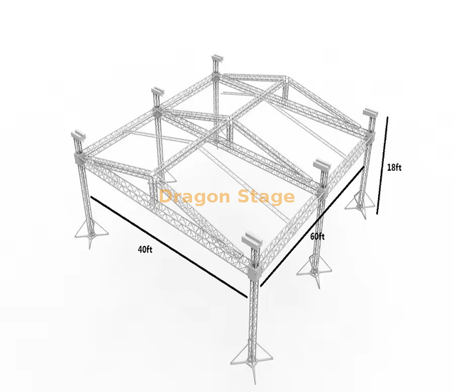 На открытом алюминиевом событии сцены освещение фермы 60x40x18ft