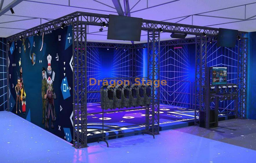 6x6x3m изготовленный на заказ мобильный стенд VR для выставки и мероприятий из алюминиевого сплава