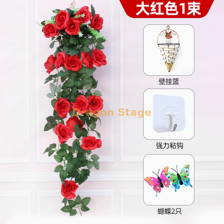 栗色 1 玫瑰送篮粘钩